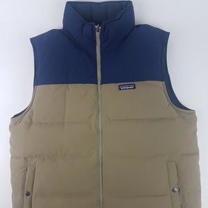 Patagonia Reversible Bivy Down Vest Navy Brown